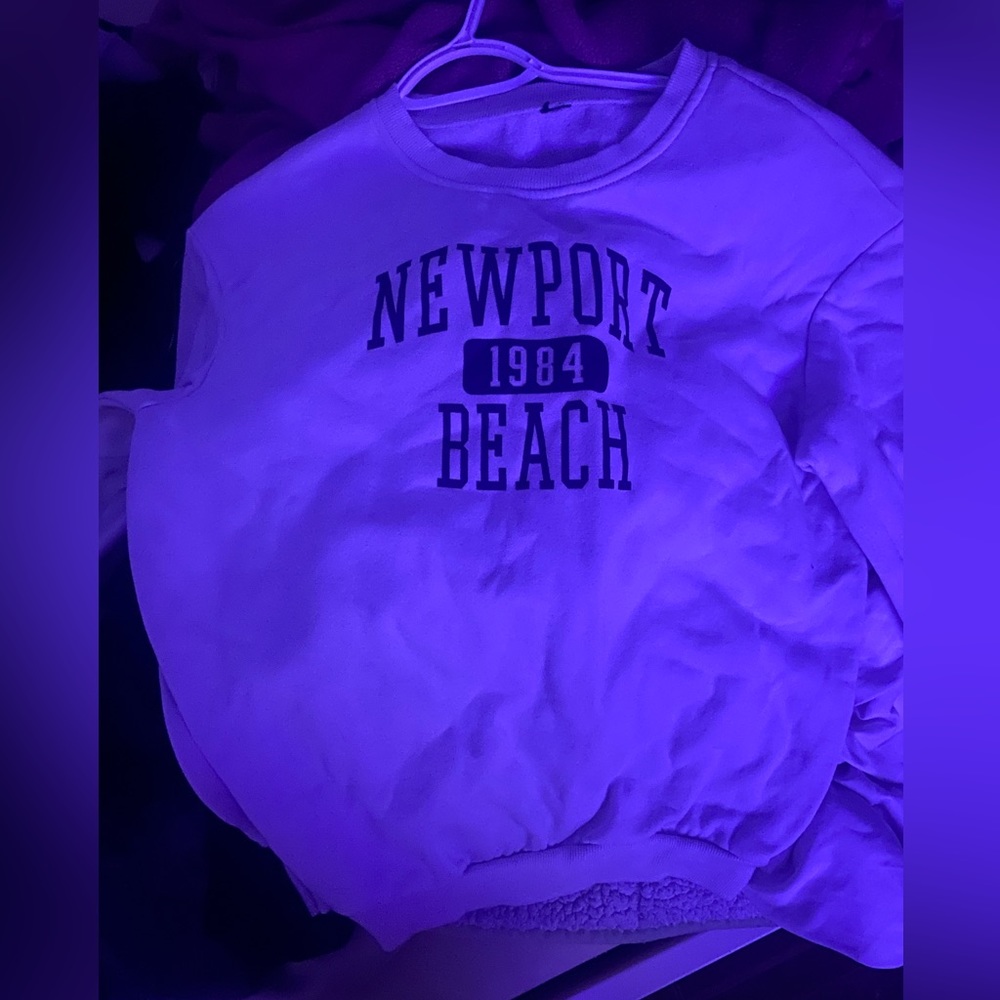 White Newport Beach sweatshirt
